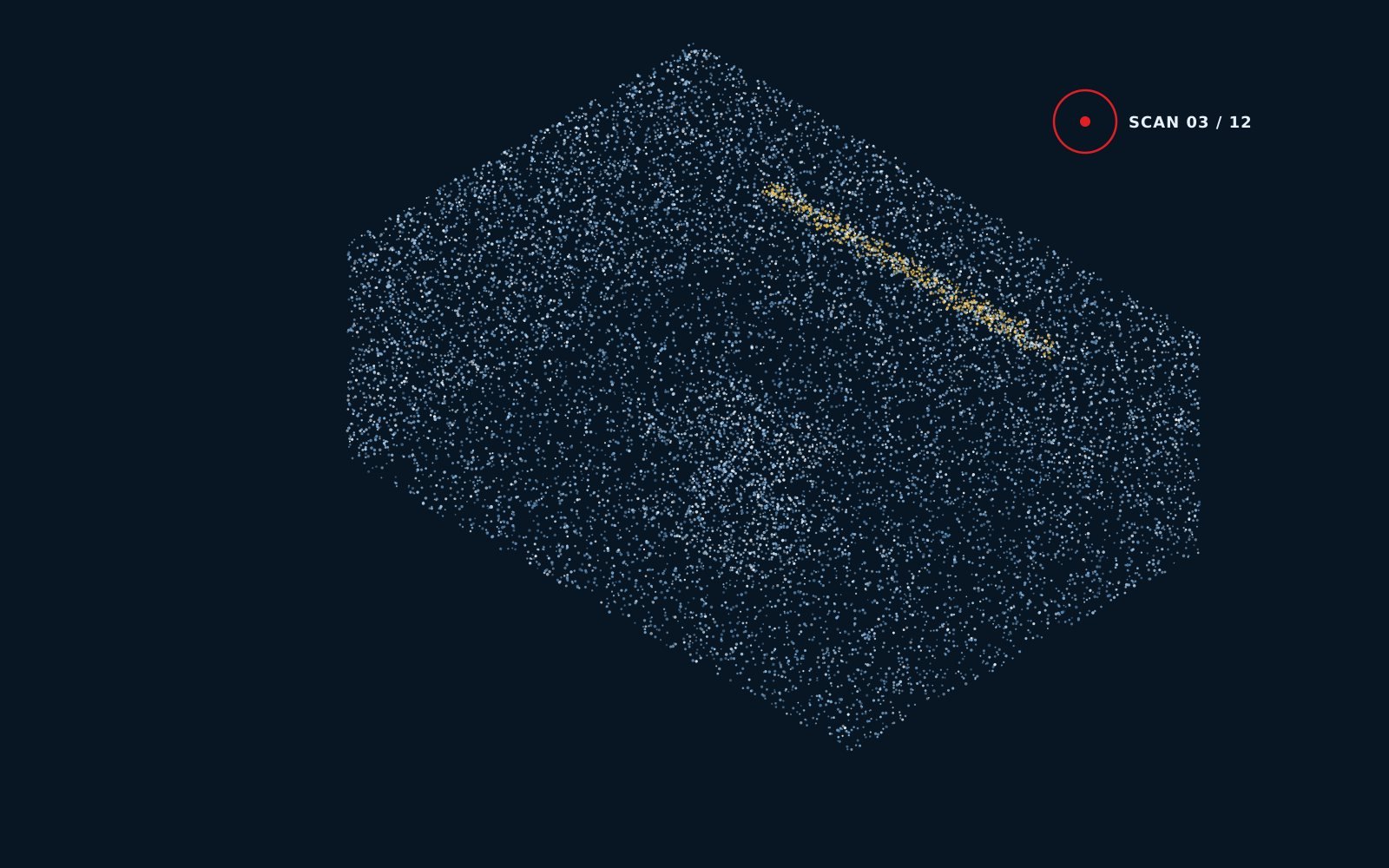 Point cloud scan of an existing room